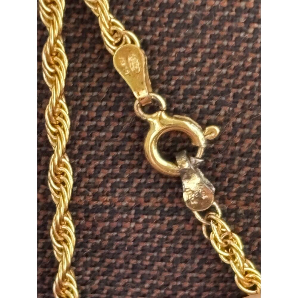 Milor 925 Italy Gold Bonded Sterling Silver Rope Chain Necklace 24" - Picture 3 of 9